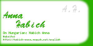 anna habich business card